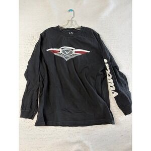 Kawasaki Vulcan Long Sleeve T-Shirt Mens XL Black Graphic Motorcycle